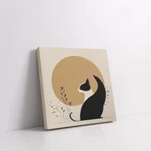 Kedili Daire Kanvas Tablo thumbnail 3