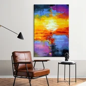 Geceye Düşen Renkler Kanvas Tablo thumbnail 1