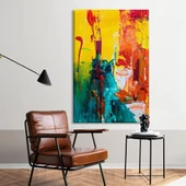 Kırmızının Coşkusu Kanvas Tablo thumbnail 1