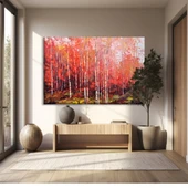 Sonbahar Ormanı Yangını Kanvas Tablo thumbnail 1
