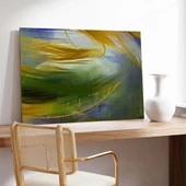 Yeşilin Huzur Veren Esintisi Kanvas Tablo thumbnail 3