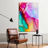 Renklerin Sıvı Dansı Kanvas Tablo thumbnail 1