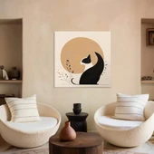 Kedili Daire Kanvas Tablo thumbnail 1