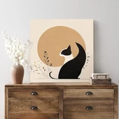 Kedili Daire Kanvas Tablo thumbnail 2