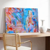 Soyut Şehir Karmaşası Kanvas Tablo thumbnail 3