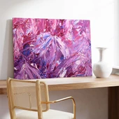 Mor Yaprak Fısıltıları Kanvas Tablo thumbnail 3