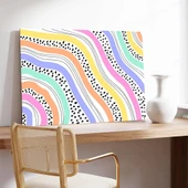 Psikedelik Dalgalar Kanvas Tablo thumbnail 3