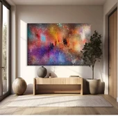 Geceyarısı Samanyolu Kanvas Tablo thumbnail 1