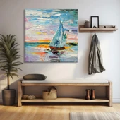 Mavi Yelkenler Kanvas Tablo thumbnail 1