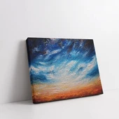 Yalnız Ağaç Altında Günbatımı Kanvas Tablo thumbnail 2