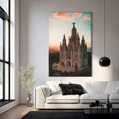 Katedralin Günbatımı Kanvas Tablo thumbnail 1