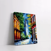 Renkli Arnavut Kaldırımı Kanvas Tablo thumbnail 2