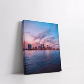 Günbatımında Şehir Silüeti Kanvas Tablo thumbnail 2