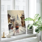 Kış Şehri Kanvas Tablo thumbnail 3