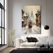 Kış Şehri Kanvas Tablo thumbnail 1