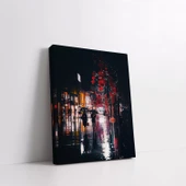 Şehirde Yağmur Kanvas Tablo thumbnail 3