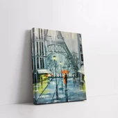 Yağmur Altında Paris Kanvas Tablo thumbnail 3