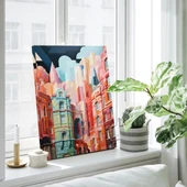 Renkli Şehir Hayatı Kanvas Tablo thumbnail 3