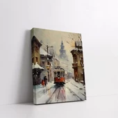 Kış Şehri Kanvas Tablo thumbnail 2