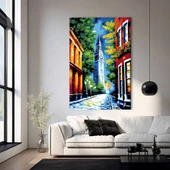 Renkli Arnavut Kaldırımı Kanvas Tablo thumbnail 1