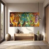 Yüzler ve Duygular Kanvas Tablo thumbnail 1