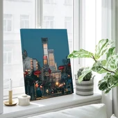 Gece Şehir Işıkları Kanvas Tablo thumbnail 3