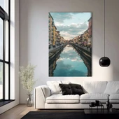 Eski Kent Tramvayı Kanvas Tablo thumbnail 1