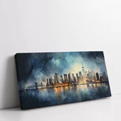 Monokrom Şehir Kanvas Tablo thumbnail 2