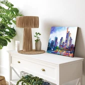 Şehir Işıkları ve Köprü Kanvas Tablo thumbnail 2