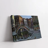 Gece Vakti Köprü Kanvas Tablo thumbnail 1