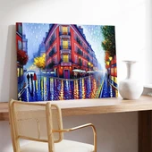 Yıldızlı Gece Yansımaları Kanvas Tablo thumbnail 2