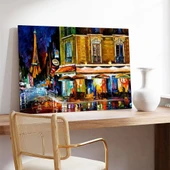 Renkli Çarşı Hayatı Kanvas Tablo thumbnail 2