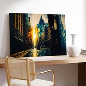 Şehrin Altın Saatleri Kanvas Tablo thumbnail 2