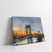 Köprüden Akşam Manzarası Kanvas Tablo thumbnail 1