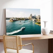 Serin Sular Üzerinde Şehir Kanvas Tablo thumbnail 2