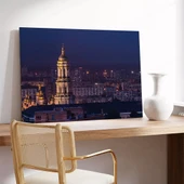 Katedralin Gece Görünümü Kanvas Tablo thumbnail 2