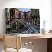 Gece Vakti Köprü Kanvas Tablo thumbnail 2