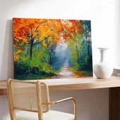 Sonbahar Renkleri Yansıması Kanvas Tablo thumbnail 2