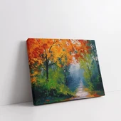 Sonbahar Renkleri Yansıması Kanvas Tablo thumbnail 1