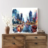 Dinamik Şehir Hayatı Kanvas Tablo thumbnail 2