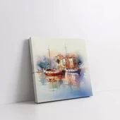 Rıhtımda Yansımalar Kanvas Tablo thumbnail 1