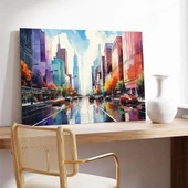 Yükseklerden Şehir Manzarası Kanvas Tablo thumbnail 2