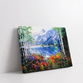 Dağ Yanı Bahçesi Kanvas Tablo thumbnail 2