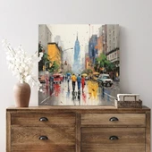 Yağmur Sonrası Caddeler Kanvas Tablo thumbnail 2