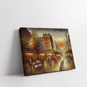 Yağmurlu Sokakların Işıltısı Kanvas Tablo thumbnail 1