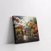 Dört Mevsim Şehir Kanvas Tablo thumbnail 1