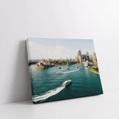 Serin Sular Üzerinde Şehir Kanvas Tablo thumbnail 1