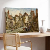 Köy Yolunda Huzur Kanvas Tablo thumbnail 2