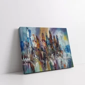 Modern Şehir Füzyonu Kanvas Tablo thumbnail 1