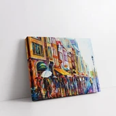 Cıvıl Cıvıl Sokak Hayatı Kanvas Tablo thumbnail 2